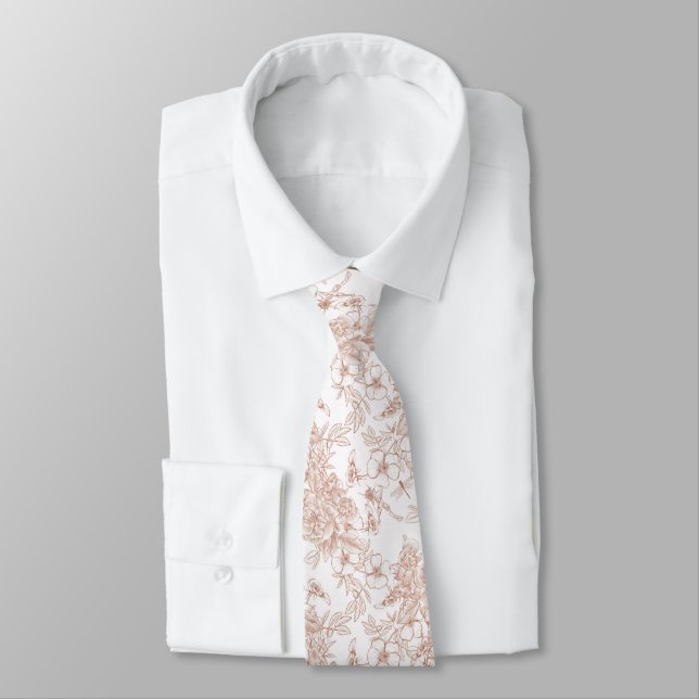 Corbata Boda con Patrón Toile-De-Jouy  (Atado)