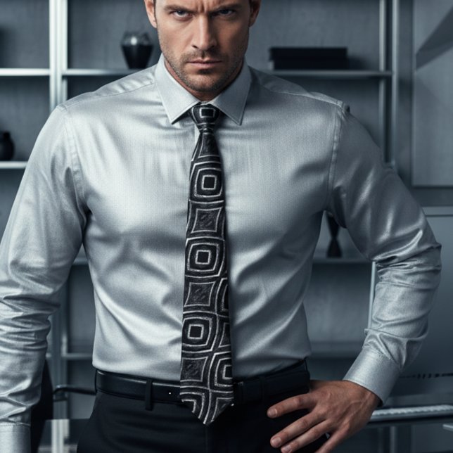 Corbata boda de brillo negro y plata de moda (Subido por el creador)