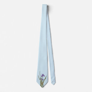 Corbata Boda de color azul de iris morado