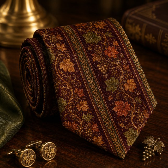 Corbata Boda de Cosecha de Viñedo de Otoño de Lujo (Subido por el creador)