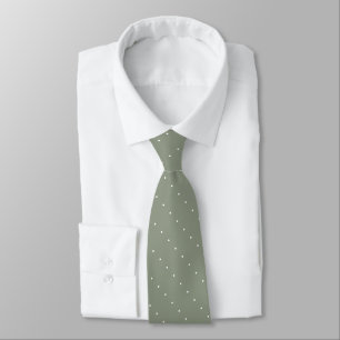 Corbata Boda de cuello blanco verde sabio personalizado