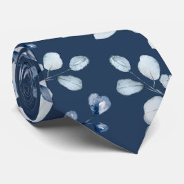 Corbata Boda de Eucalipto Verde Azul Polvoriento Azul Mari