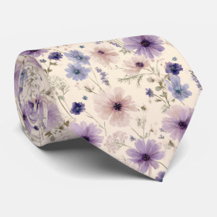 Corbata Boda de Flor Silvestre Soft Blue & Purple Cosmos