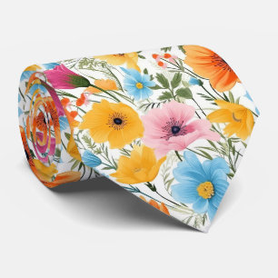 Corbata Boda de Floral Blanco