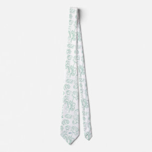 Corbata Boda de flores de peones de mano verde
