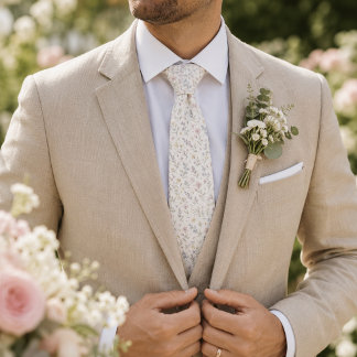 Corbata Boda de Jardín de Flores Silvestres Botánicas de M