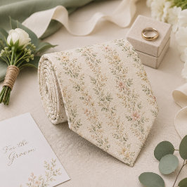 Corbata Boda de jardín de flores silvestres elegante