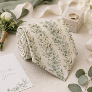 Corbata Boda de jardín de salvia y eucalipto