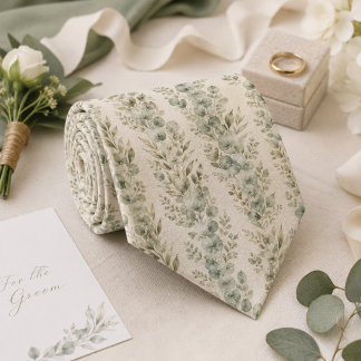 Corbata Boda de jardín de salvia y eucalipto