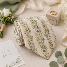Corbata Boda de Jardín de Salvia y Eucalipto