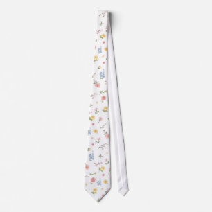 Corbata Boda de Jardín Floral de Primavera con Pastel Suav