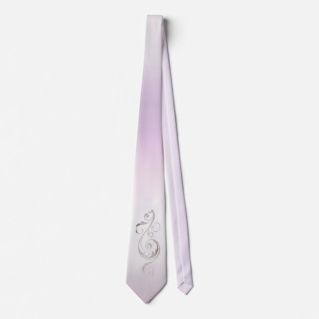 Corbata Boda de Lavanda Fresca (Anverso)