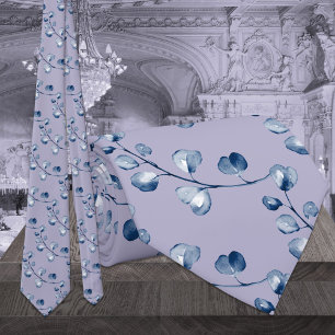 Corbata Boda de lavanda lila púrpura azul eucalipto