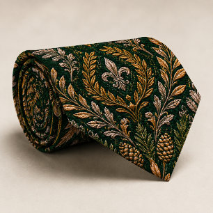 Corbata Boda de lujo barroco de invierno esmeralda
