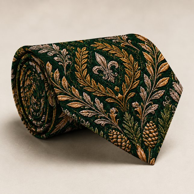 Corbata Boda de lujo barroco de invierno esmeralda (Subido por el creador)