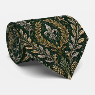 Corbata Boda de lujo barroco de invierno esmeralda