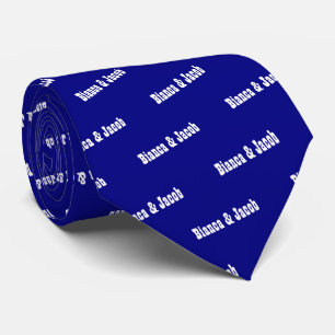 Corbata Boda de nombres azules de la marina