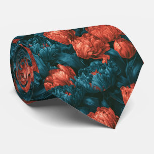 Corbata Boda de Otoño con Estampado de Tulipán Aniversario