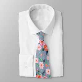 Corbata Boda de patrón Rosa de color azul turbio rosa