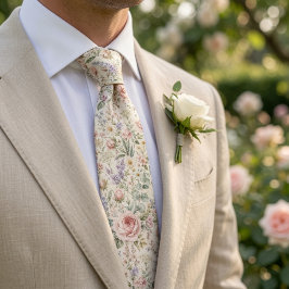 Corbata Boda de Rosa de Jardín de Lujo