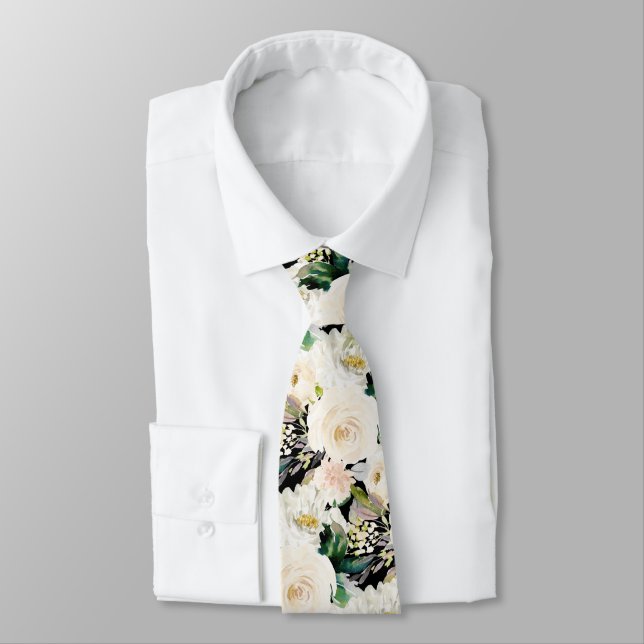 Corbata Boda de Rosas de ArtsApp H2 Alabaster Cream Cream (Atado)