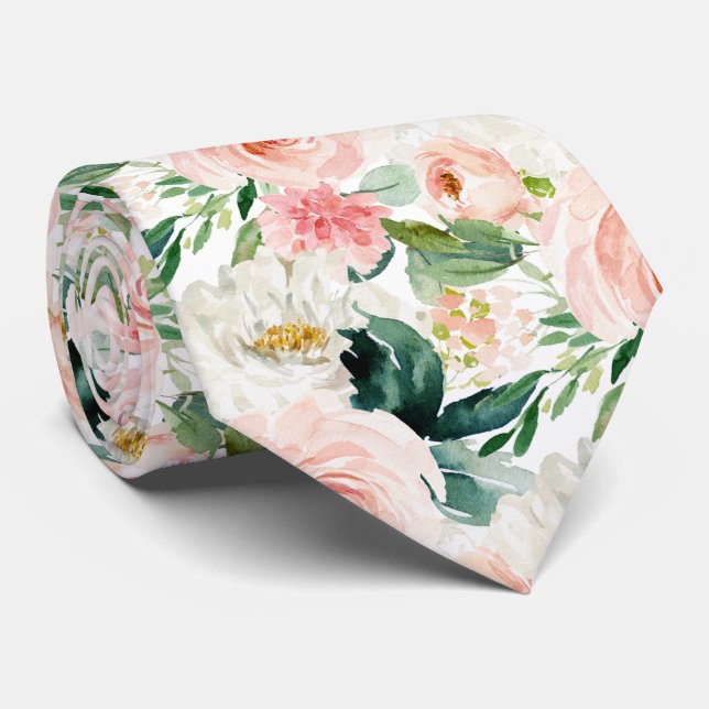 Corbata Boda de rosas rosadas ArtsApp H2 (Enrollado)