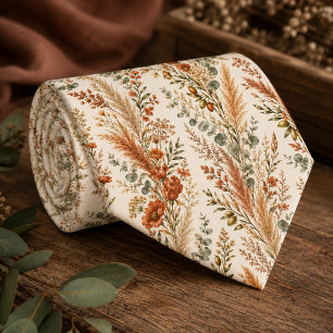 Corbata Boda de terracota Pampas Eucalipto