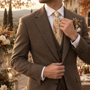 Corbata Boda de terracota Pampas Eucalipto