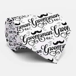 Corbata Boda de texto de Groomsman