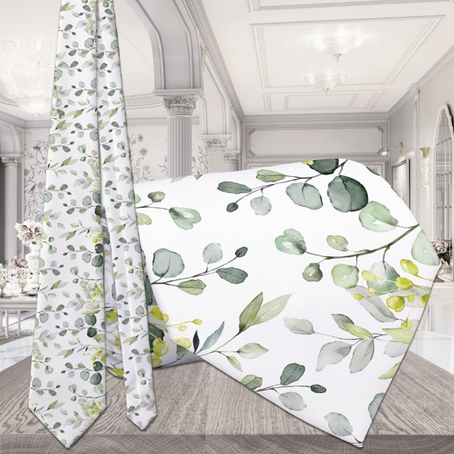 Corbata Boda de vegetación de eucalipto blanco (Subido por el creador)