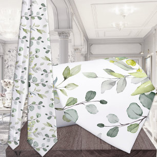 Corbata Boda de vegetación de eucalipto blanco