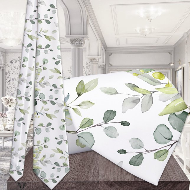 Corbata Boda de vegetación de eucalipto blanco (Subido por el creador)