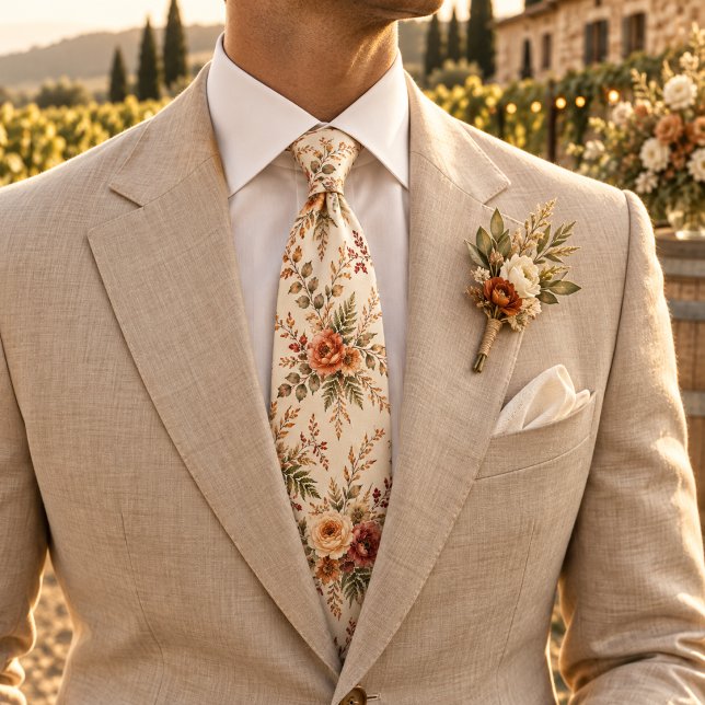 Corbata Boda elegante de flores silvestres de otoño (Subido por el creador)