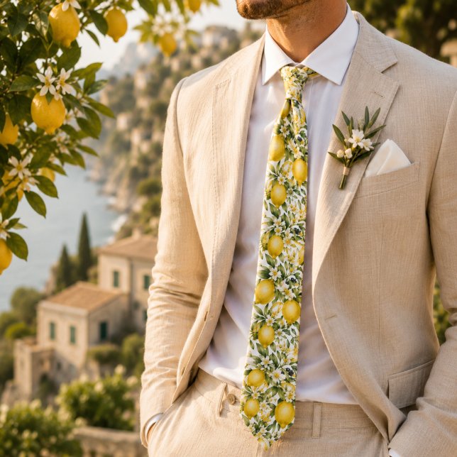 Corbata Boda Floral de Limón Amalfi (Subido por el creador)