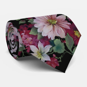 Corbata Boda floral negro de Rubor Burgundy