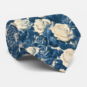 Corbata Boda junto al lago con estampado de rosas para el