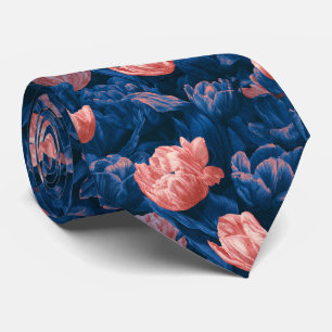 Corbata Boda junto al lago con estampado de tulipanes para