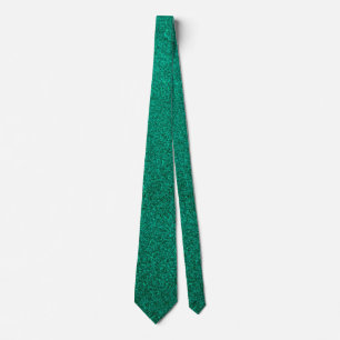Corbata Boda moderna del Día del Padre Verde Brillo Chispa