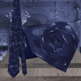 Corbata Boda Navy Blue Sapphire Peony