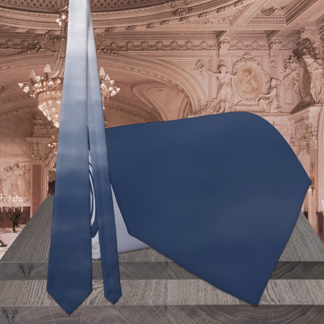 Corbata Boda Ombre de Azul Marino a Azul Polvo (Subido por el creador)