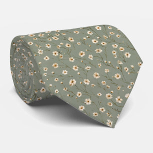 Corbata Boda Personalizada de Flor Silvestre Margarita Sal