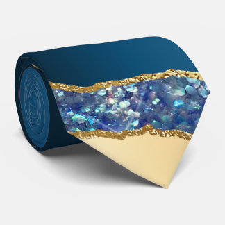 Corbata Boda purpurina grooms de oro azul marino