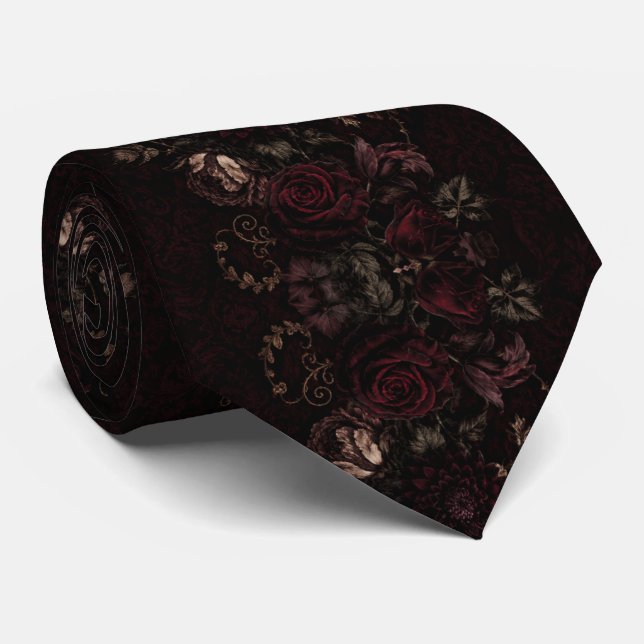 Corbata Boda Romántica Oscura de Borgoña (Enrollado)
