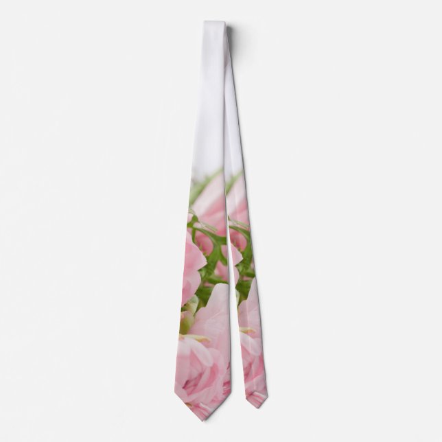 Corbata Boda romántico Amor Flor rosa suave Bouquet (Anverso)