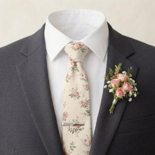 Corbata Boda Rosa Rosa Blush y Verde Salvia