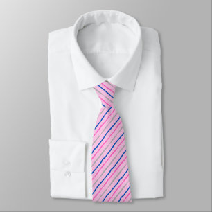 Corbata Boda rosa suave con tira de pincel de dos lados