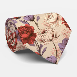 Corbata Bodas Campestres de Caballeros Florales de Peonías
