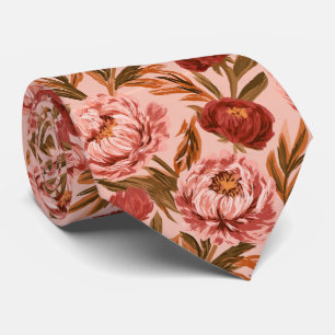 Corbata Bodas junto al lago con peonías florales para padr