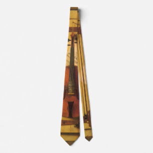 Corbata Bodegón Violín y Música de William Harnett