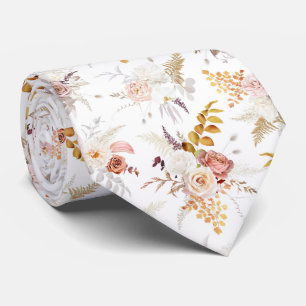 Corbata Boho Beige, Pampas Grass Terracotta Aquarela Nosot